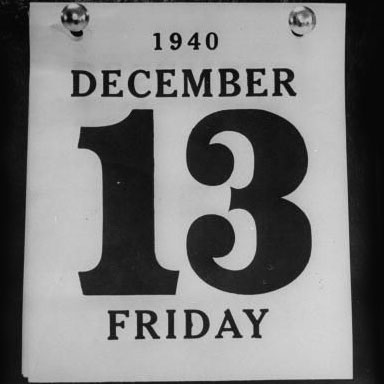 FRIDAY THE 13TH SUPERSTITION